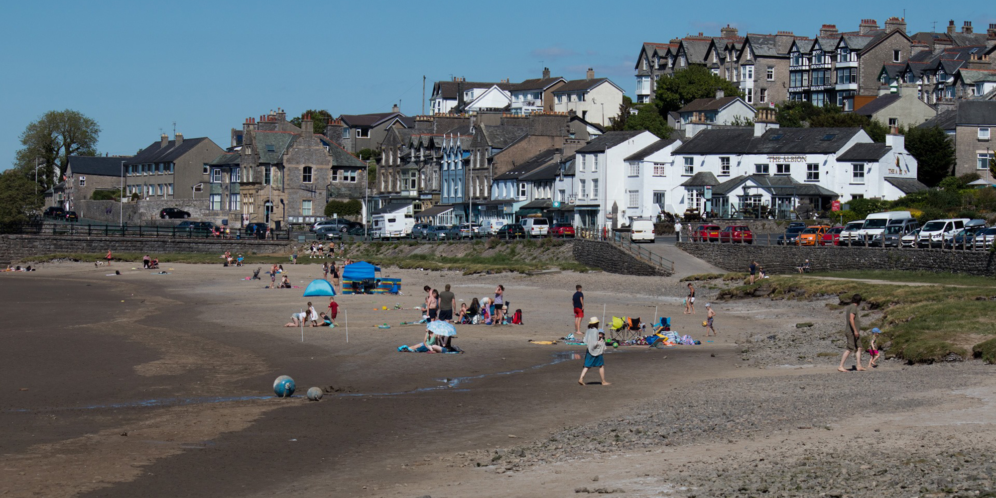 People Enjoying the Beach at Arnside