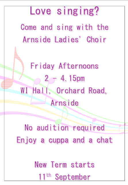 Arnside Ladies Choir Autumn Poster