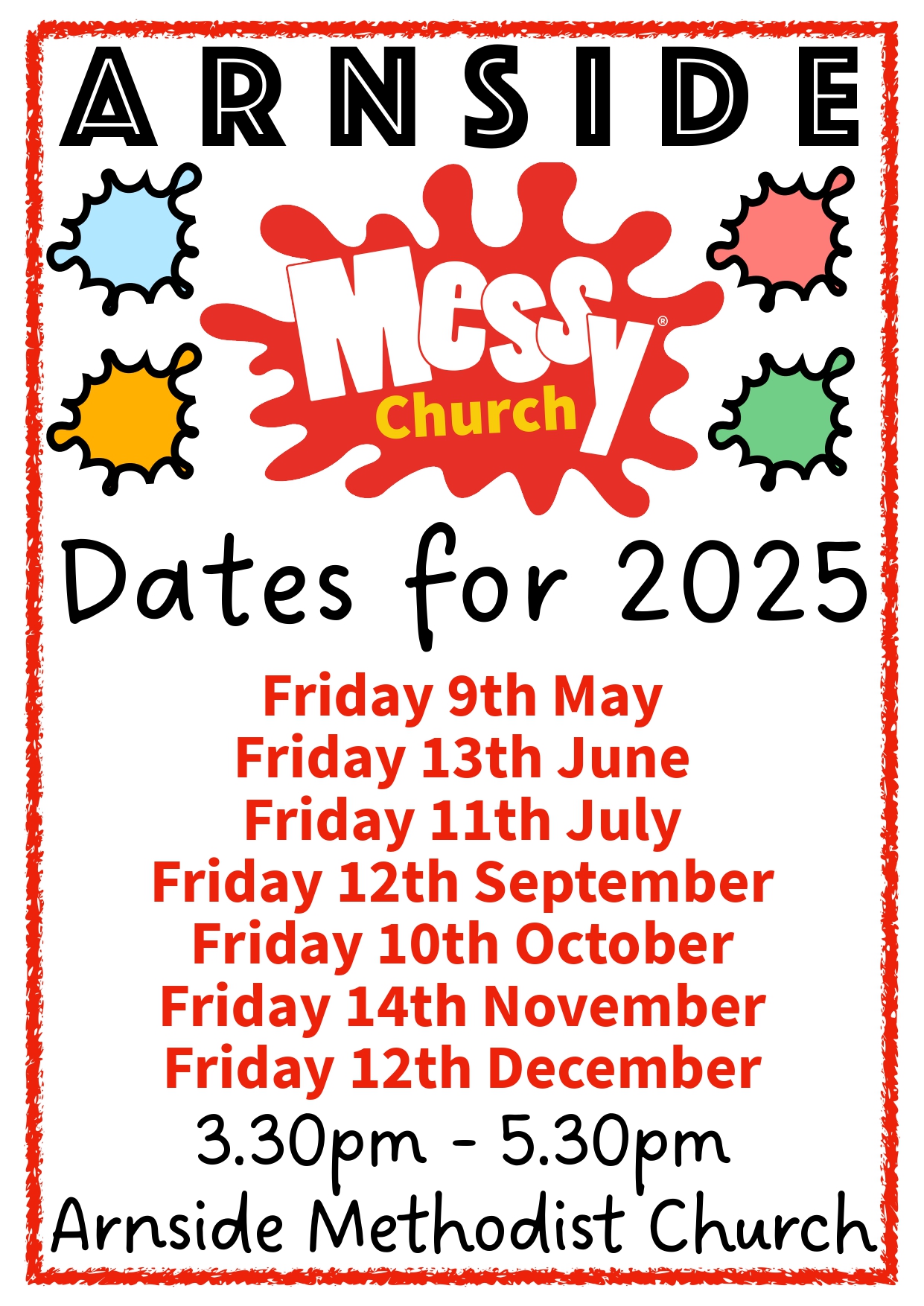 Messy Church 2025 Dates