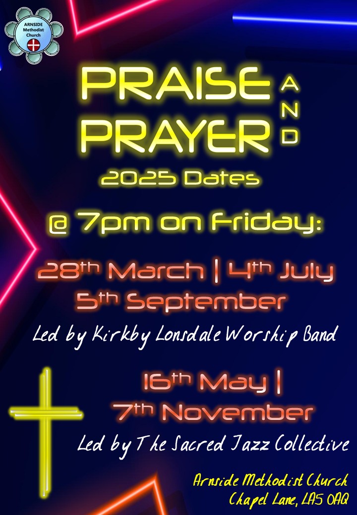 Praise and Prayer dates for 2025