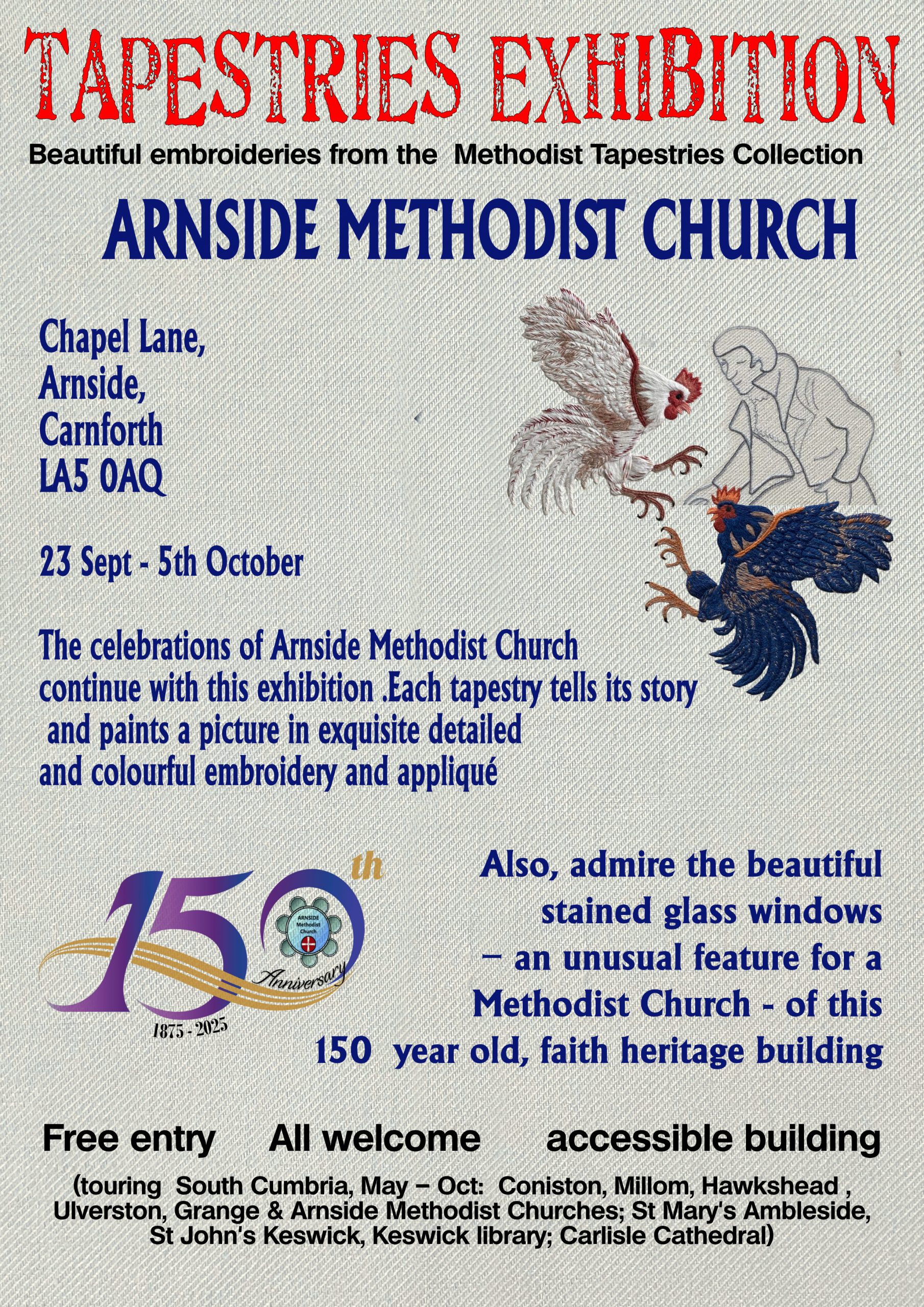 Tapestries Exhibition at Arnside Methodist Church