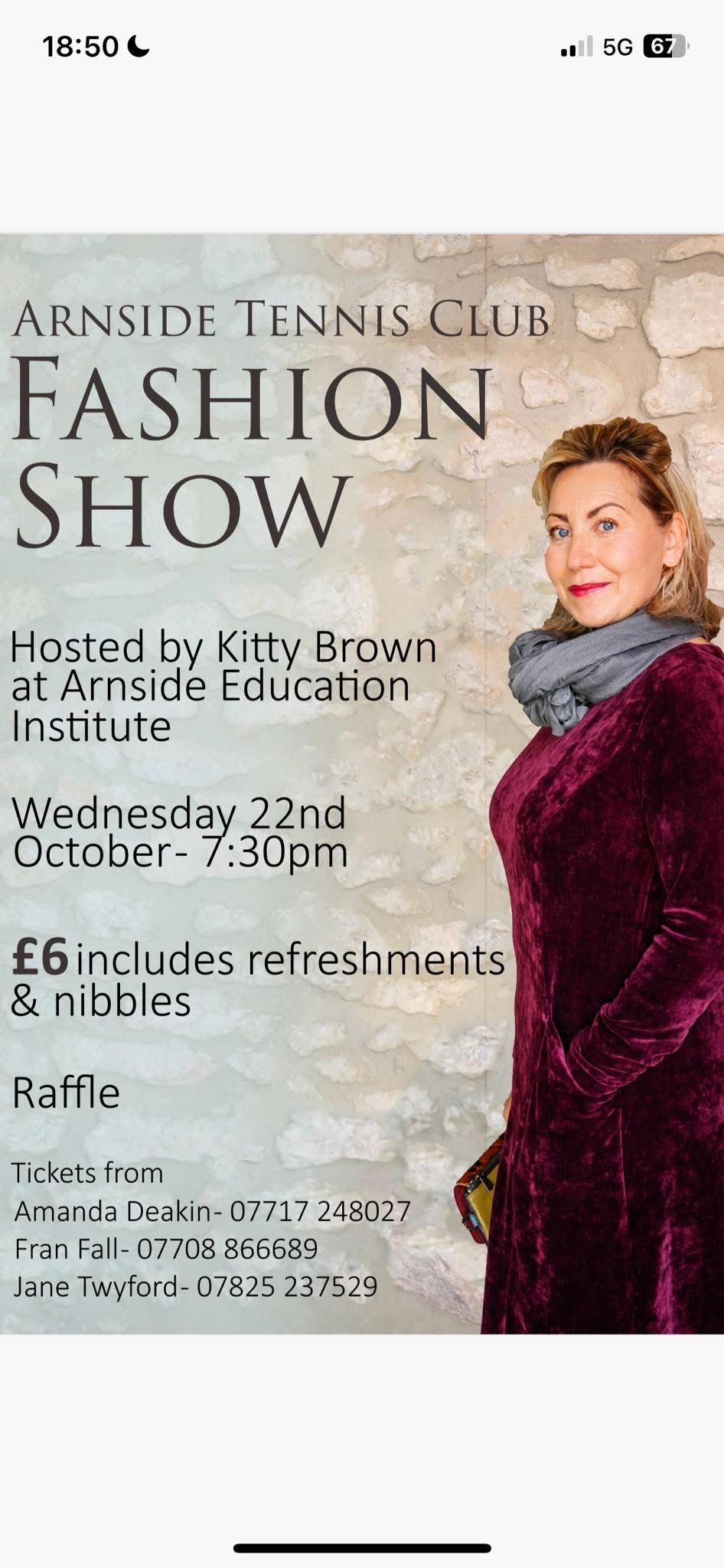 Arnside Tennis Club Fashion Show