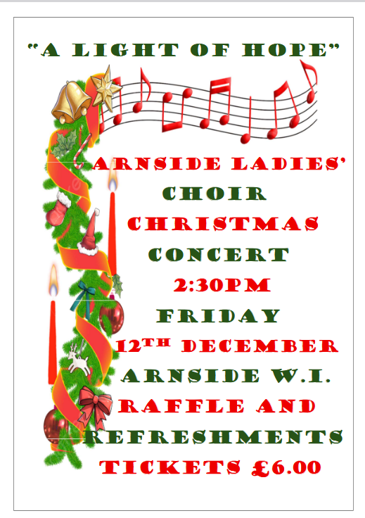 Arnside Ladies CHoir Christmas Poster