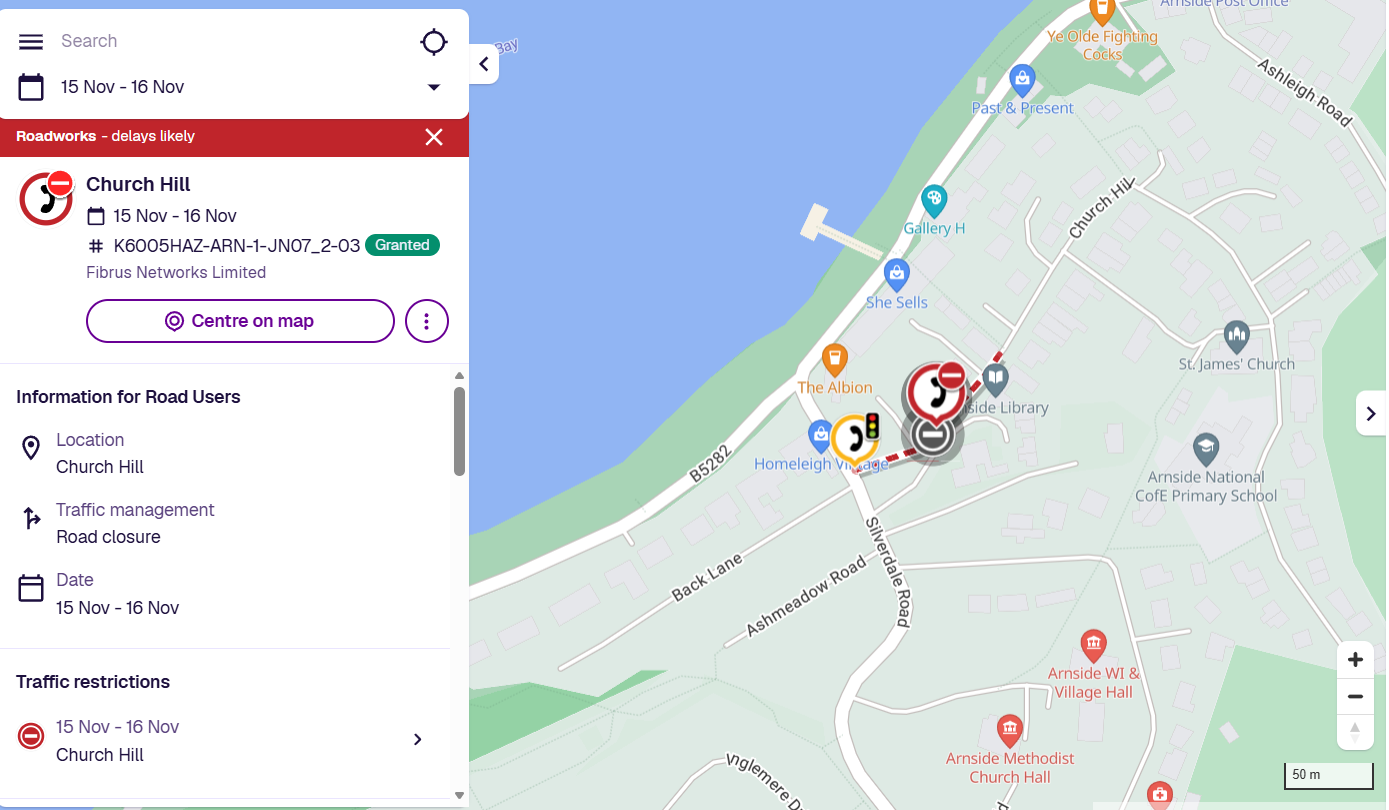Temporary Road Closure - Church Hill
