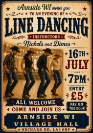 Line Dancing at the W.I & Village Hall