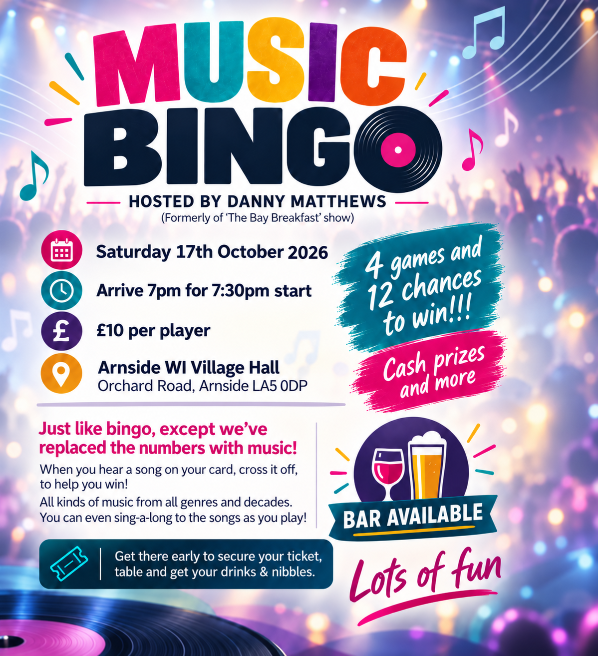 Music Bingo at the W.I. & Village Hall