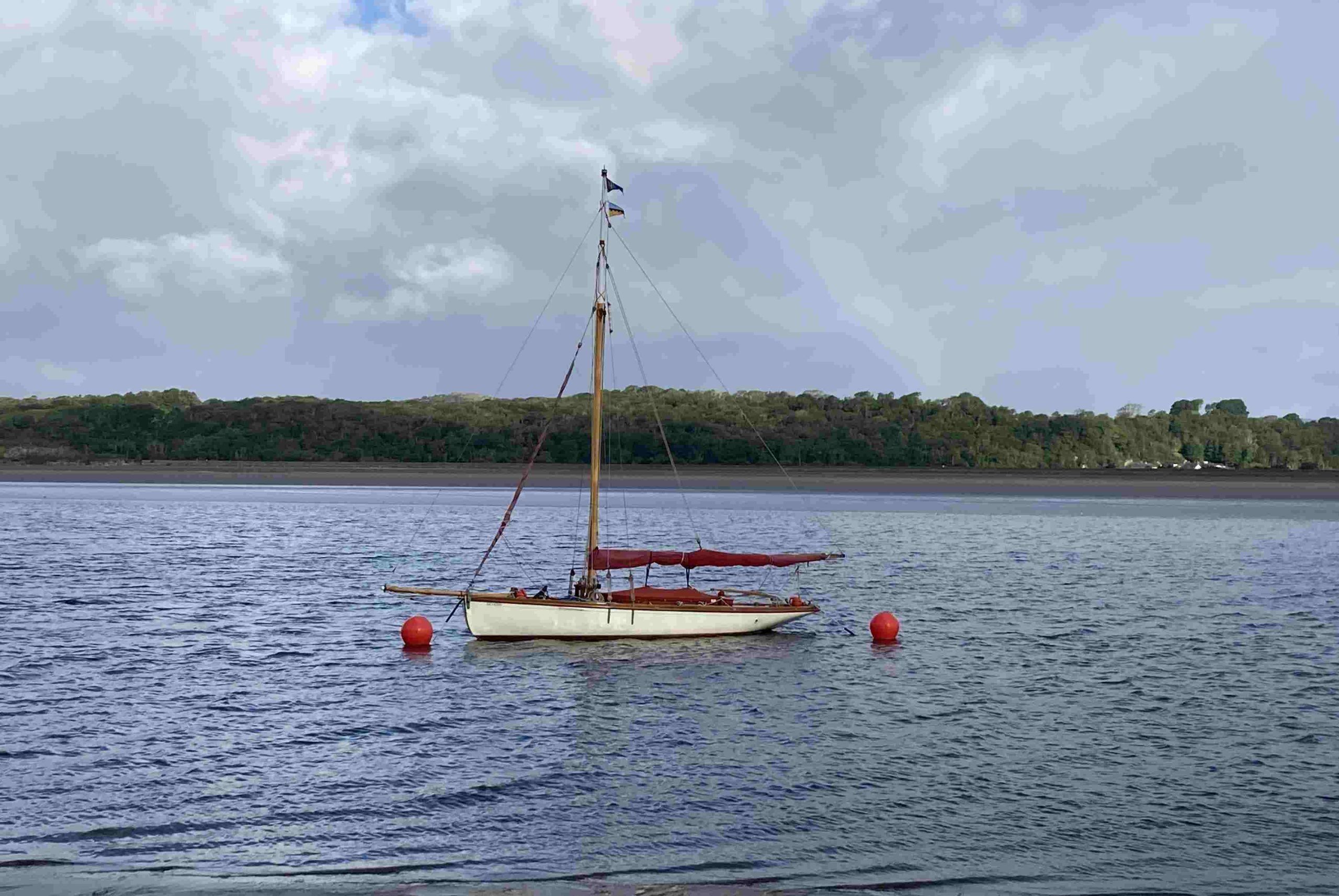 The Crossfield 'Severn' at anchor at Arnside